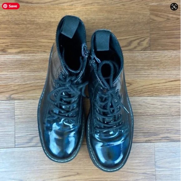 H&M Platform Combat Boots Lace Up Size 4.5 - Picture 3 of 10